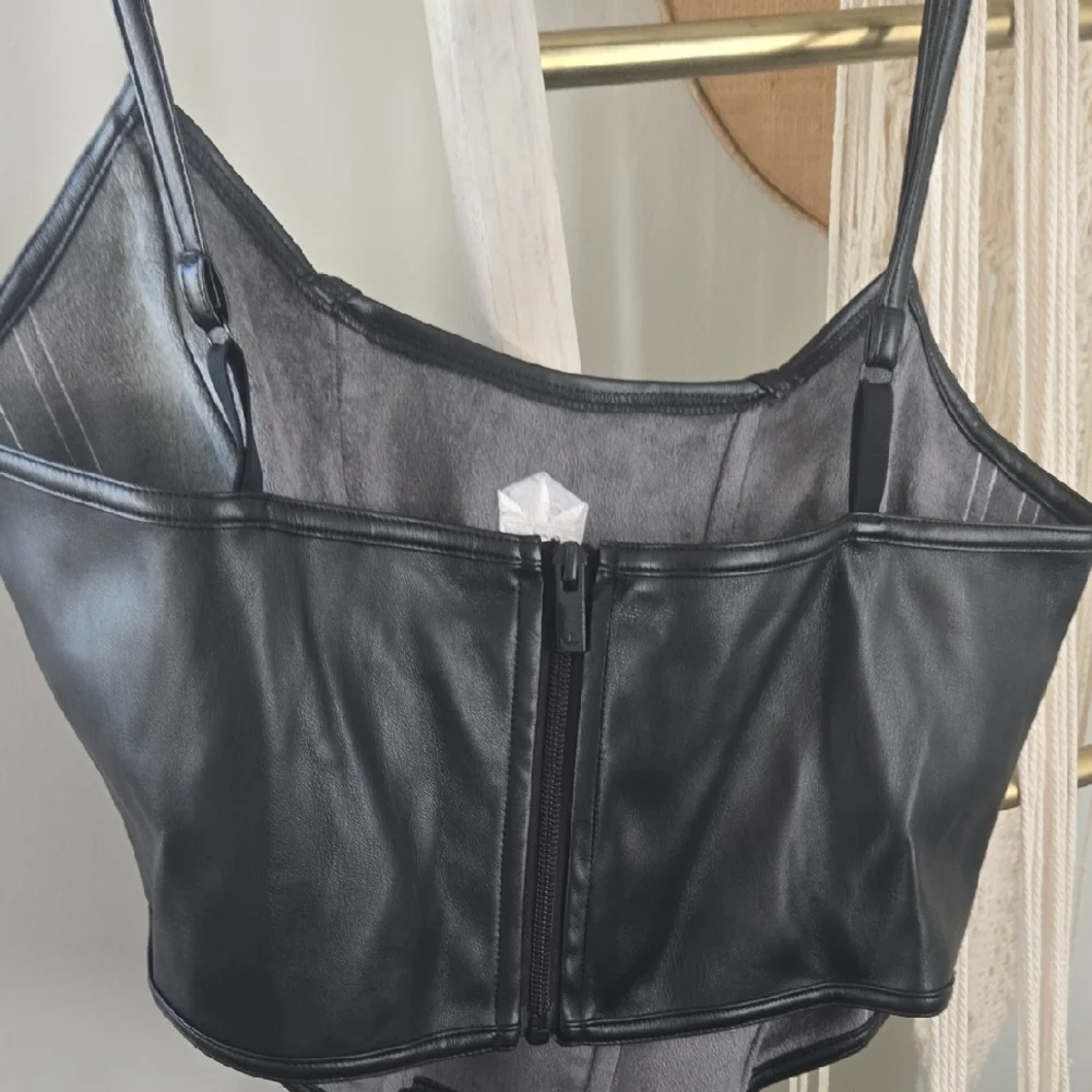 Adidas Black Leather Strappy Top - Picture 4 of 4